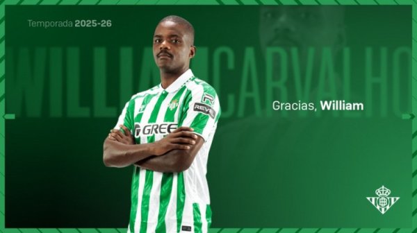 The foreign player with the most appearances in the team history, Betis official: 33-year-old midfielder William Carvalho leaves the team